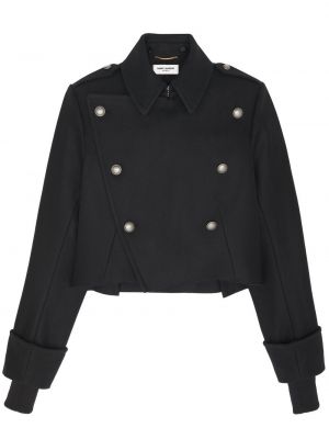 Jacke mit kapuze Saint Laurent schwarz