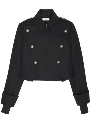 Veste à capuche Saint Laurent noir