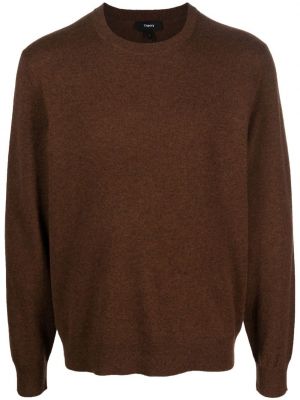 Pull en tricot col rond Theory marron