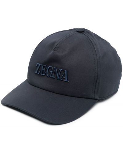 Brodert cap Zegna blå