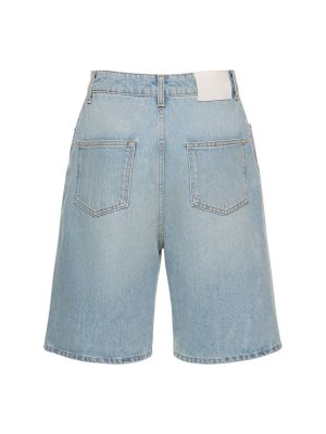 Shorts di jeans di cotone Loulou Studio bianco
