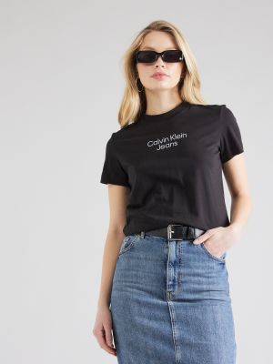 Marškinėliai Calvin Klein Jeans juoda