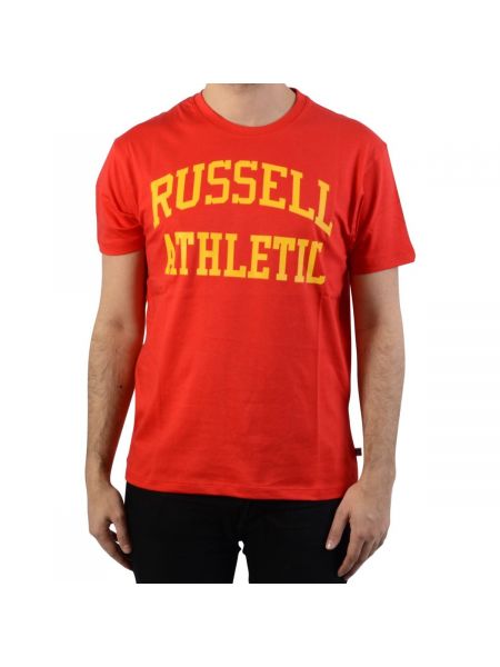 Czerwona koszulka z krótkim rękawem Russell Athletic