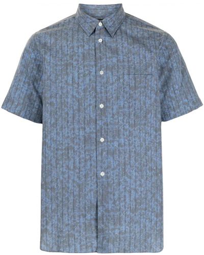 Camisa con estampado manga corta con estampado abstracto Comme Des Garçons Pre-owned azul