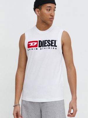 Koszulka bawełniana Diesel biała