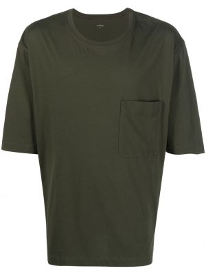 Памучна тениска с джобове Lemaire зелено