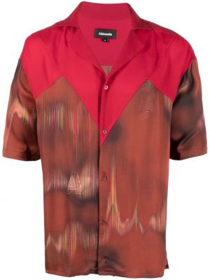 Camicia con stampa con fantasia astratta Ahluwalia rosso