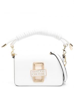 Τσάντα shopper με δαντέλα Versace Jeans Couture λευκό
