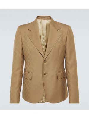 Jacquard blazer Gucci beige