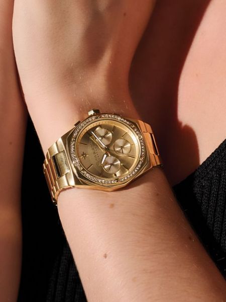 Часы с хронографом Olivia Burton золотые