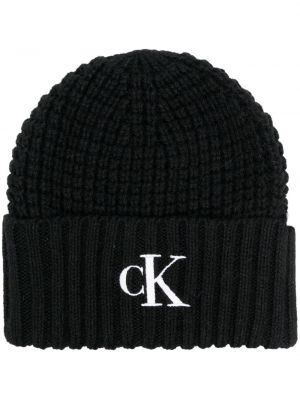 Brodert lue Calvin Klein svart