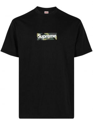 Kokvilnas t-krekls Supreme melns