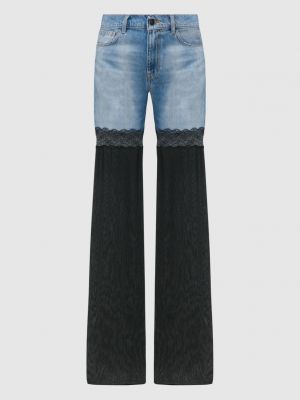 Мереживні прямі джинси Nensi Dojaka блакитні