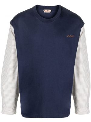 Brodert sweatshirt Marni blå