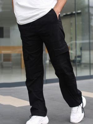 Карго панталони с джобове Madmext черно