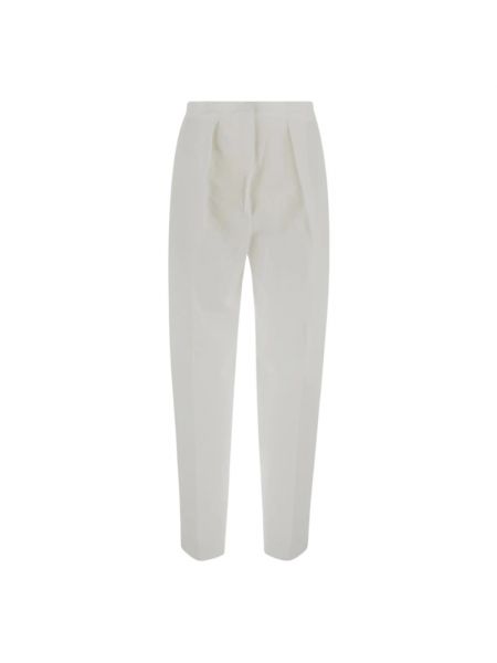 Białe proste spodnie Sportmax