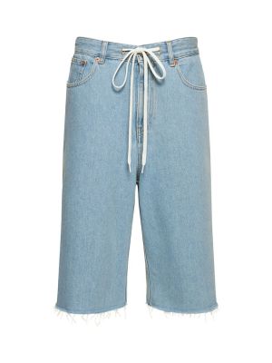 Szorty jeansowe bawełniane Mm6 Maison Margiela niebieskie