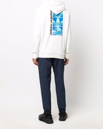 Kapučdžemperis ar apdruku Adidas balts