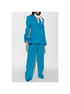 Pantalones chinos plisados The Attico azul