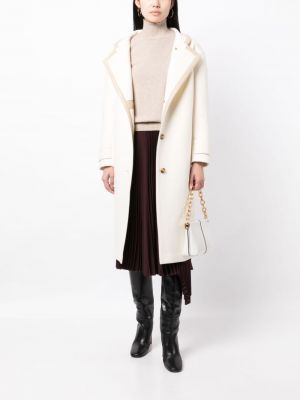 Manteau en laine Yves Salomon blanc