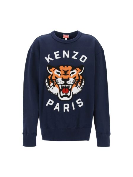 Oversize sweatshirt mit tiger streifen Kenzo blau
