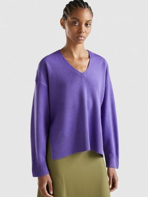 Пуловер United Colors Of Benetton фиолетовый
