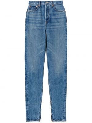 Pantalon taille haute slim Re/done bleu