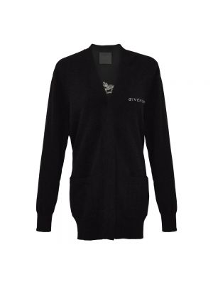 Haftowany sweter oversize Givenchy czarny
