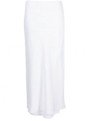 Λινή φούστα Reformation λευκό