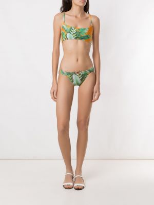 Bikini à imprimé Amir Slama vert