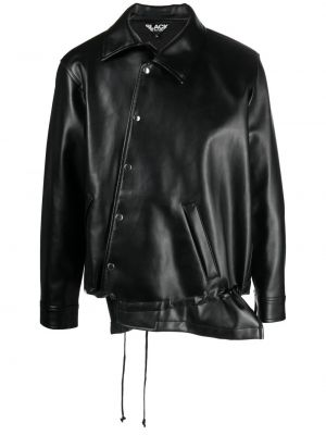 Asymetrická kožená bunda Black Comme Des Garçons čierna