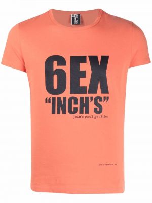 T-shirt mit print Jean Paul Gaultier Pre-owned orange