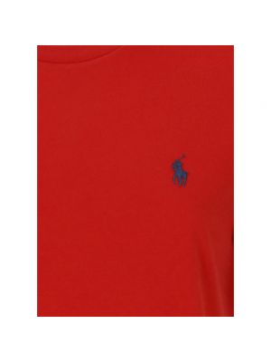 Camiseta con bordado de algodón Ralph Lauren rojo