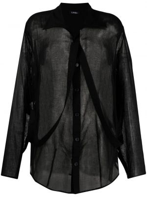 Памучна блуза Yohji Yamamoto черно