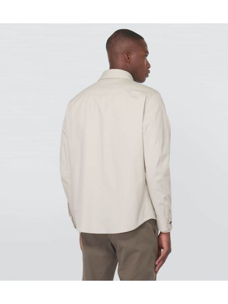 Pamučna jakna Zegna bijela
