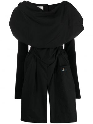 Salopetă cu broderie drapată Vivienne Westwood negru
