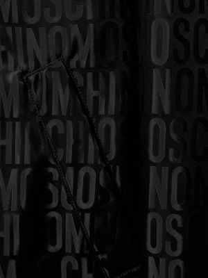 Žakárová bunda z nylonu Moschino černá