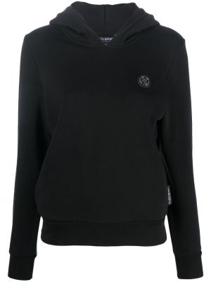 Medvilninis džemperis su gobtuvu Plein Sport juoda