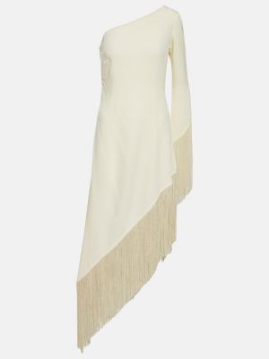 Платье миди с бахромой Taller Marmo белое