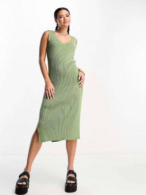 Трикотажное платье миди с v-образным вырезом Bolongaro Trevor