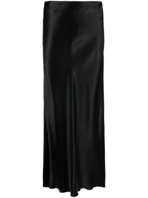 Saténové midi sukně Forte Forte černé