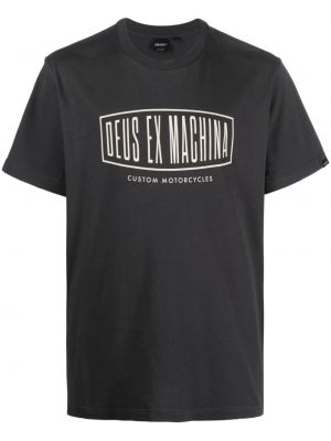 Тениска с принт Deus Ex Machina сиво