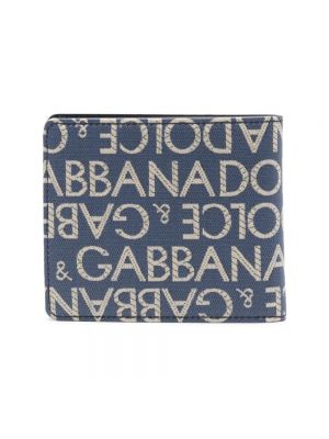 Cartera de tejido jacquard Dolce & Gabbana azul