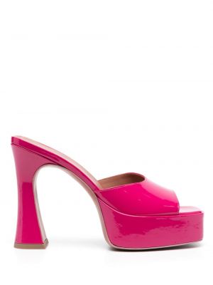 Papuci tip mules din piele Giuliano Galiano roz