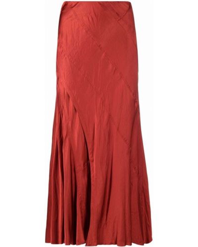 Falda midi Diesel rojo