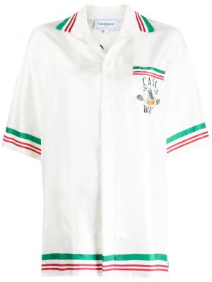 Camicia con stampa Casablanca bianco