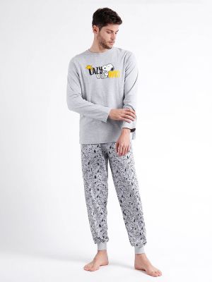 Pijama de algodón Admas gris