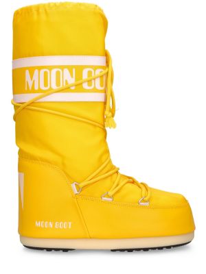 Νάιλον over the knee μπότες Moon Boot κίτρινο