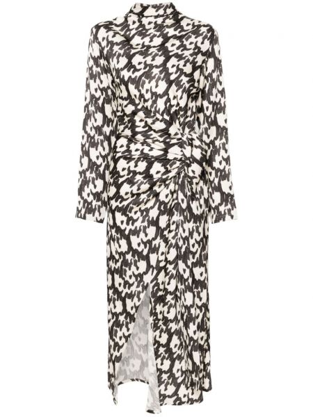 Sukienka midi z nadrukiem w abstrakcyjne wzory Christian Wijnants