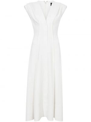 Αμάνικη μίντι φόρεμα με λαιμόκοψη v Proenza Schouler λευκό